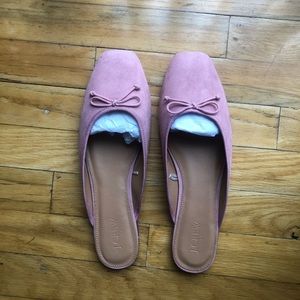 Pink Suede J Crew slides slides size 10